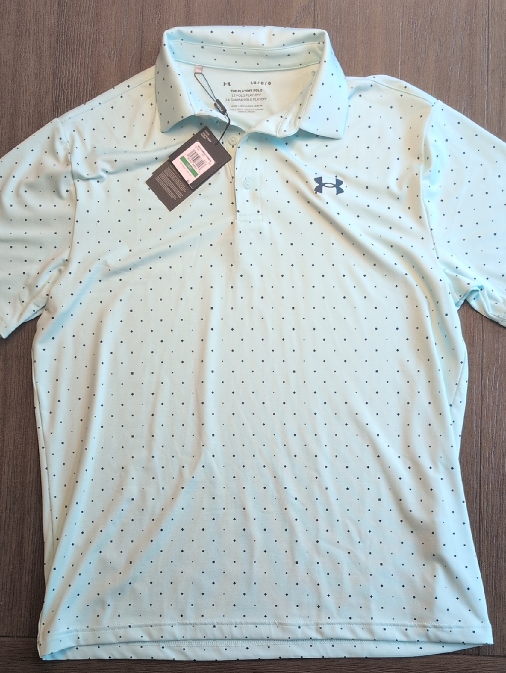 Under Armour Men’s Mint Green Polo with Micro Dot Print